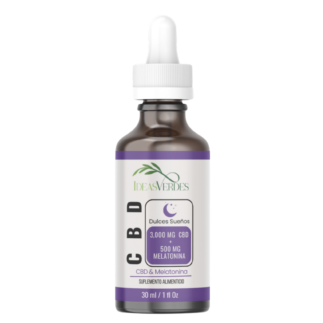 CBD con Melatonina 30 ml Calidad Premium Orgánico Dulces Sueños Ideas Verdes