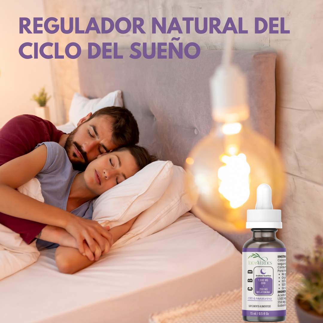 CBD con Melatonina 15 ml Calidad Premium Orgánico Dulces Sueños Ideas Verdes